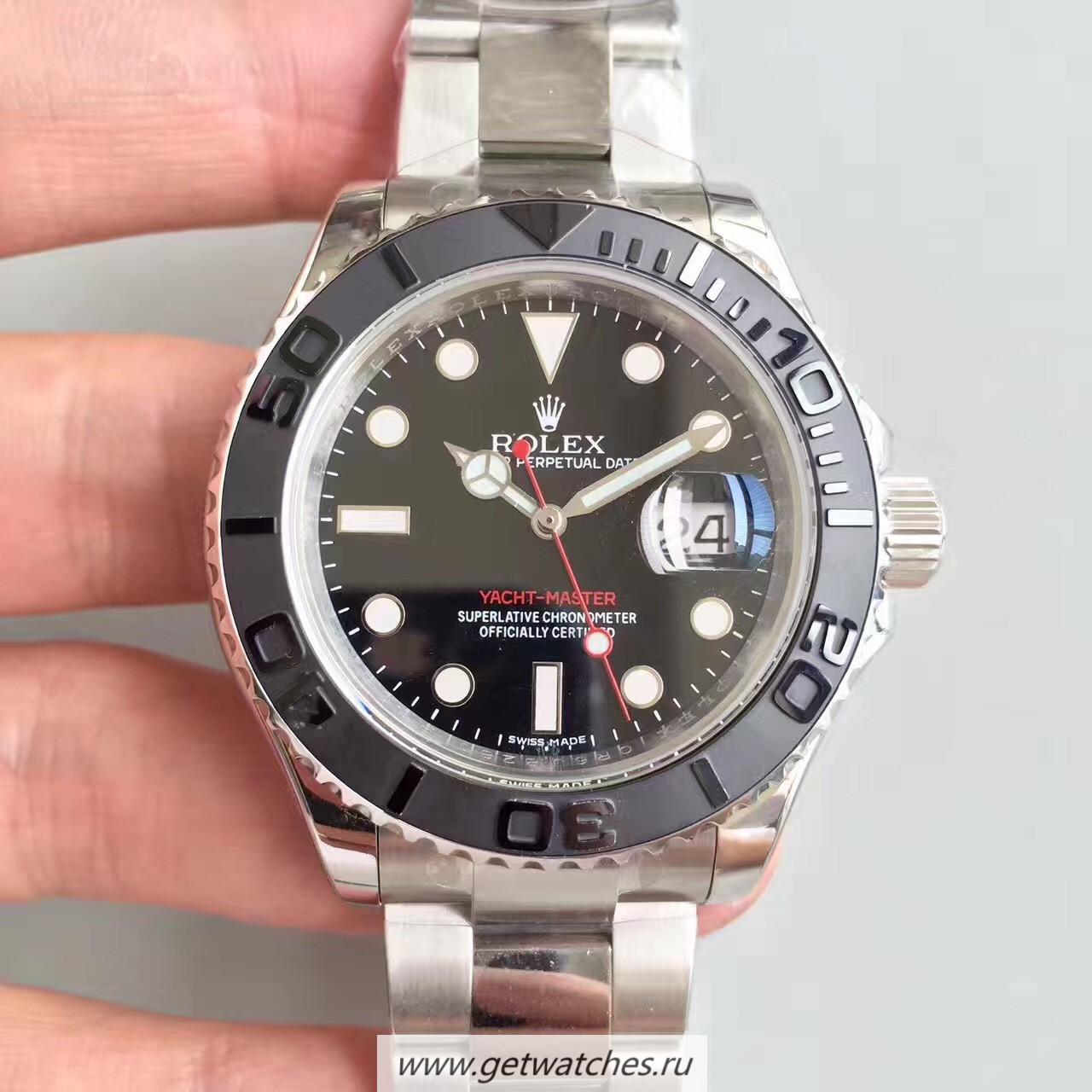 Shop R01ex Yacht-Master 40 116622 EWF SS Black Dial 3135