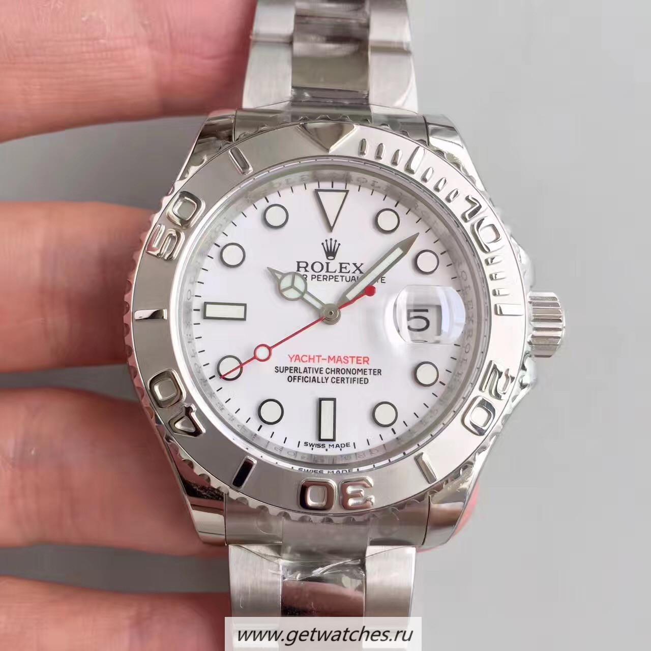 Replica R01ex Yacht-Master 40 116622 EWF SS White Dial 3135