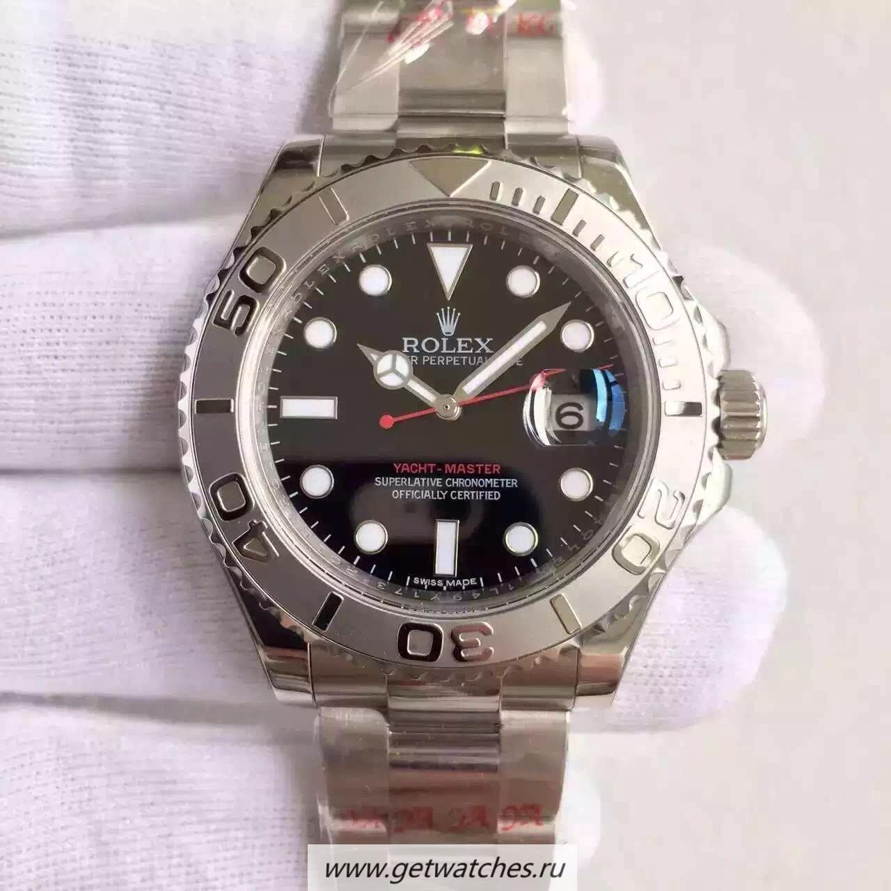 Replica R01ex Yacht-Master 40 116622 JF SS Black Dial 2836