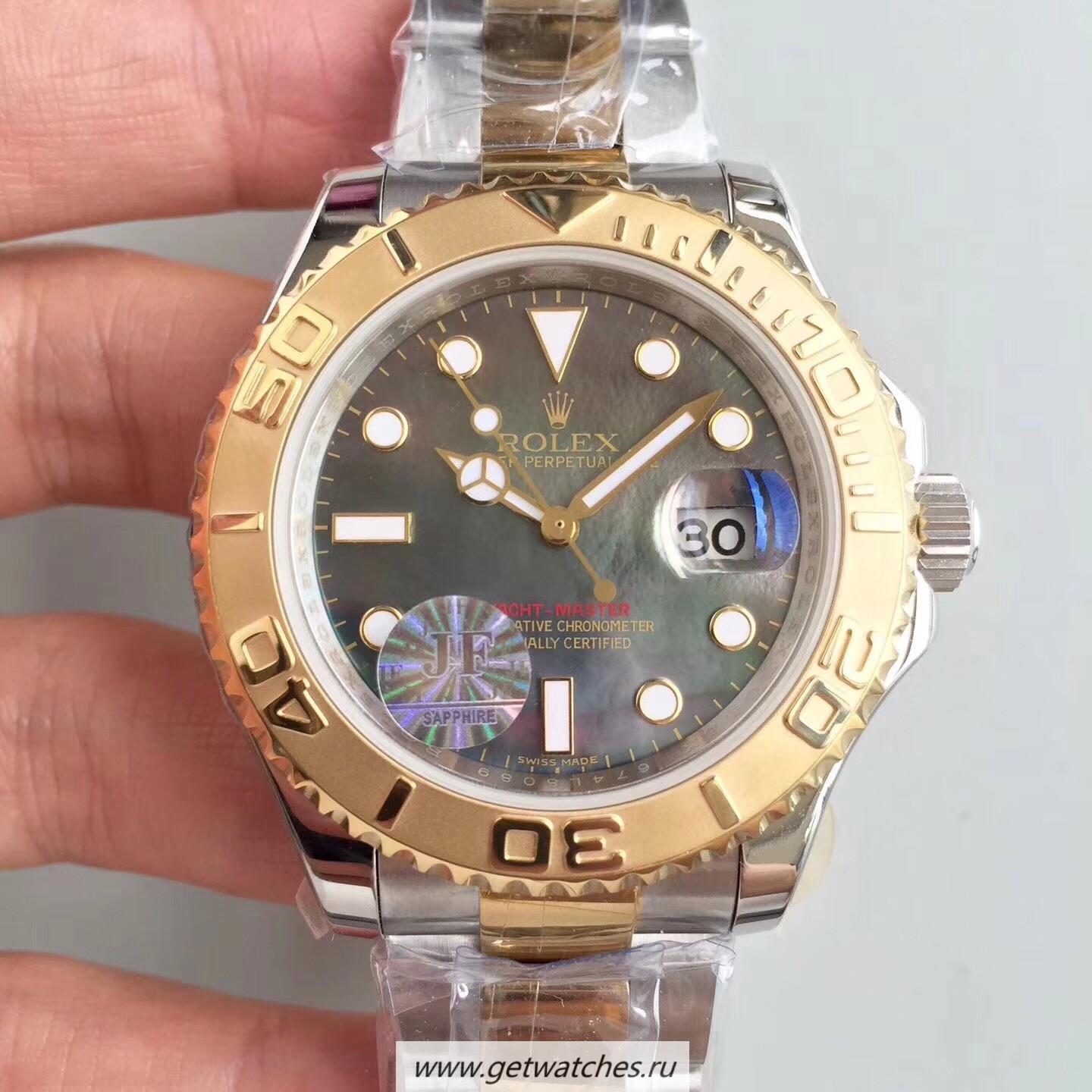 Perfect Replica R01ex Yacht-Master 40 116622 JF SS & Yellow Gold Anthracite Dial 2836