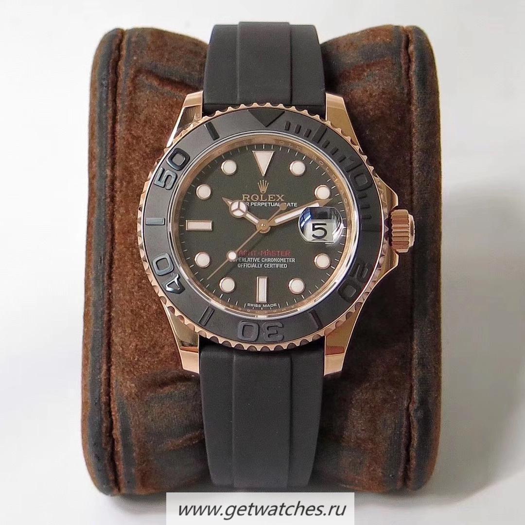 Replica R01ex Yacht-Master 40 116655 VRF Rose Gold Black Dial 2836